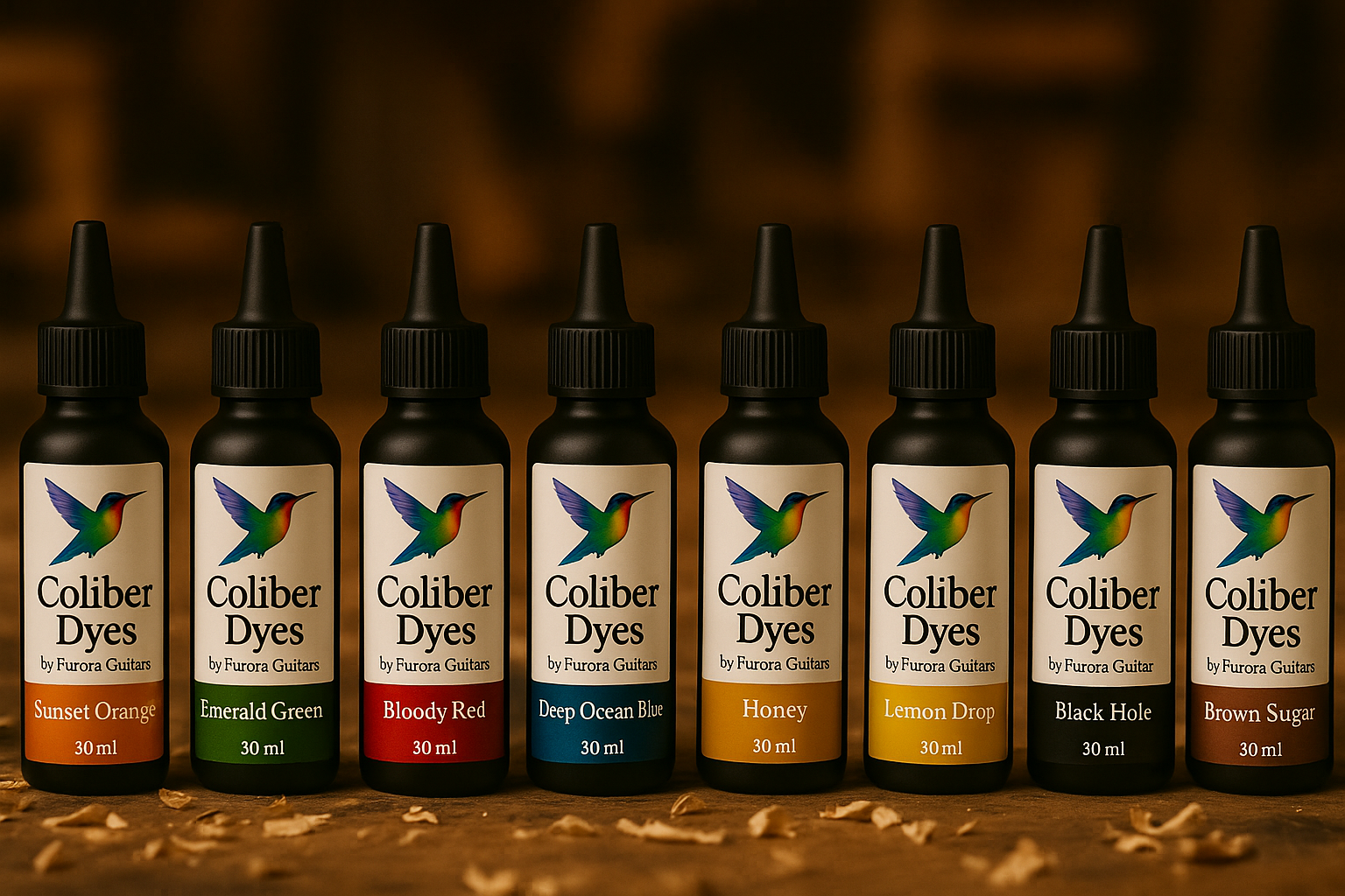 Zestaw 8 barwników do drewna Coliber